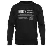 Newtee La Meccanica Quantistica di Bob Felpa Girocollo Nera Unisex Unisex Black Sweatshirt Crewneck