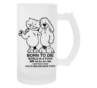 Newtee Nato Per Morire Il Mondo È Un Fottuto Boccale Trasparente In Vetro Birra Con Manico Beer Glass Transparent Mug With Handle
