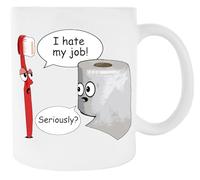 Newtee Odio Il Mio Lavoro Tazza In Ceramica Bianca Per Tazza Di Caffè Per Tè White Ceramic Mug For Coffee Cup For Tea