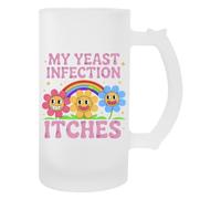 Newtee Prurito Inappropriato Dovuto A Un'infezione Da Lievito Boccale Trasparente In Vetro Birra Con Manico Beer Glass Transparent Mug With Handle