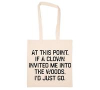 Newtee Se Un Clown Mi Invitasse Nel Bosco Andrei Semplicemente Borsa Shopping Unisex In Cotone Beige Cotton Unisex Totebag Shopping Beige Totebag Eco Friendly Reusable Cotton Bag