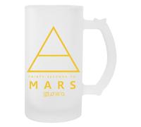 Newtee Thirty Seconds To Mars Boccale Trasparente In Vetro Birra Con Manico