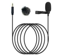 NewTH Lavalier Microfono a condensatore con clip cablato per microfono lav (spina TRS dritta da 3,5 mm per DJI e Rode)
