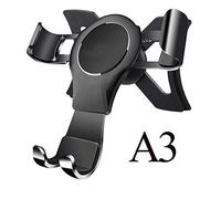NewTH Supporto per cellulare per Audi A3 8 V, prese d'aria per auto con rotazione a 360 gradi, in lega di alluminio, per Audi A3/S3 8 V 2013-2019