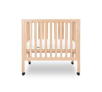 Newton Baby Galileo Mini Culla in Legno di Faggio Massello con Ruote in Colore Naturale, Materasso Mini Culla Incluso, Altezza Materasso Regolabile, Finitura Ultra Sicura Atossica