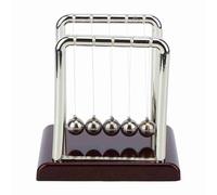 Newton ' s Cradle Balance Balls | Stress Relief Desk Toy for Office/Home/Study | Square Pendulum Decor with Solid Metal Balls | Educational Physics Present (Small square billiard ball)