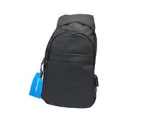 NEWTOP BR05 Zaino Monospalla Nero Tracolla Compatto Zip Tasche Cavo USB CB02