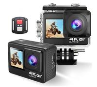 newtopend Action Camera impermeabile 4K 60FPS 2 pollici Touch Dual Screen WiFi + telecomando Zoom 4X Vlogging Video Sport Camera