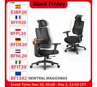 NEWTRAL MAGICH003 Sedia da ufficio ergonomica, schienale con scavo automatico, supporto inferiore per la schiena adattivo, profondità del sedile del poggiatesta regolabile