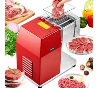 NEWTRY 850W Affettatrice commerciale per tagliare, sminuzzare e cubettare carne senza ossa, affettatrice elettrica in acciaio inossidabile per ristoranti, mense, macellerie (5mm)