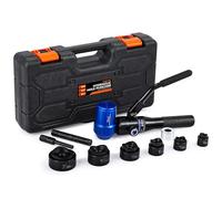 NEWTRY Kit di punzonatura idraulica universale a 360 gradi da 1/2“ a 2” (da 22,5 mm a 61,5 mm) max. 80KN Punzonatura professionale per armadi elettrici e impianti idraulici TPA-8