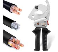 NEWTRY Utensile Tagliacavi a cricchetto per Tagliare fili di rame e alluminio fino a 500 mm², in Acciaio Inox con Impugnatura Retrattile, XLJ-D-500
