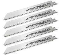 NEWURBAN Confezione da 5 lame per sega alternativa in acciaio inossidabile 8TPI / 9,5 pollici (240 mm) per tagliare carne congelata e alimenti per ossa - Lama per segaossa