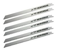 NEWURBAN Confezione da 6 lame per sega alternativa in acciaio inossidabile 12 pollici (300 mm) 3TPI-2 pez / 8TPI-2 pez / 10TPI-2 pez per il taglio di alimenti per carne congelata - Lama per segaossa