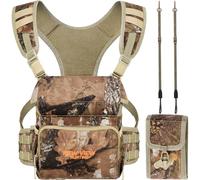 NewView Binocular Harness Chest Pack con tasca rimovibile, cinturino binario regolabile e parapioggia, ideale per caccia, escursioni e birdwatching Quiet-M