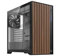 NEWWAY - NW1 - Case PC frontale in legno - Medio Torre Compatibile ATX/Micro-ATX/ITX - Tipo C USB - Ventole incluse 3 x 140 mm PWM - Pannello laterale Vetro temperato (nero)