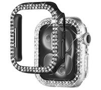 NewWays 2-pack Bling Case per Apple Watch Series 11/10 42mm, nero + trasparente