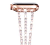 NewWays Cinturino in metallo compatibile con Apple Watch 38 mm, 40 mm, 41 mm, 42 mm (serie 11/10), cinturino di ricambio da donna Bling Diamante in acciaio inox per iWatch Series 11, 10, 9, 8, 7, 6, 5