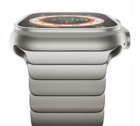 NewWays Cinturino in metallo compatibile con Apple Watch Ultra/Ultra 2, serie SE 10 9 8 7 6 5 4 3 2 1 49 mm 46 mm 45 mm 44 mm 42 mm (serie 3 2 1), cinturini di ricambio in acciaio inox iWatch, titanio