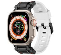 NewWays Compatibile con Apple Watch da 49 mm, 46 mm, 45 mm, 44 mm, 42 mm (serie 3 2 1), cinturino in silicone sportivo FKM per iWatch Ultra 2/Ultra Series 10 9 8 7 6 5 4 3 2 1 SE, luce notturna