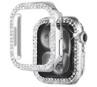 NewWays - Custodia protettiva per Apple Watch, 38 mm, 40 mm, 42 mm, 44 mm, per iWatch Series 5 4 3 2 1 (40 mm, argento/trasparente)
