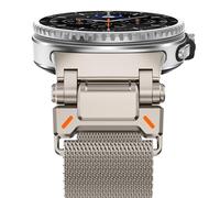 NewWays Milanese - Cinturino in metallo per Samsung Galaxy Watch 8 Classic 46 mm/Watch 8 44 mm 40 mm, titanio