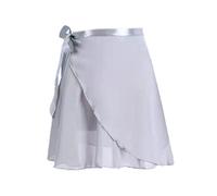Newwyt Gonna da Ballo Avvolgente in Chiffon da Donna Gonna Classica da Balletto Avvolgente Tutu per Ragazze Gonna da Ballo Danza Skate Over Sciarpa Gonna Dancewear Grigio Fibra di Poliestere