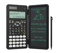 NEWYES 82MS Calcolatrice Scientifica con Lavagna e Penna, Display a 2 Righe, 240 Funzioni, Adatto a studenti delle scuole medie e superiori