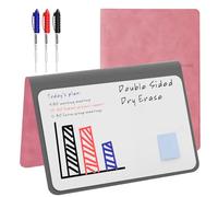 NEWYES Mini Whiteboard A5, Wipe Clean Memo Board, Portable Whiteboards with 3 Colour Pencils, Suitable for Holding Meeting Notes, Shopping Lists, Household Plan and to-Do Lists, Pink
