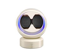 Newymaking Caricatore automatico per orologi, 2 alloggiamenti per orologi, con motore silenzioso, cuscini flessibili, luce LED per orologi da donna e uomo, 2 batterie AA o USB
