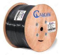 NewYork Cables Cavo Cat6a Plenum da 304,8 m, certificato 100% puro rame puro, cavo Ethernet CAT6 A, 23 AWG, 750 MHz, PoE++, doppino intrecciato non schermato - Cat 6a 10 GB ad alta velocità per