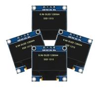 Newyuan 4 moduli display OLED da 0,96 pollici, 128 x 64 cm, SSD 1315 blu e giallo, driver IIC / I2C 4 pin, auto-luminosi, per Arduino, Raspberry Pi, Pico, RAK, WisBlock, Meshtastic
