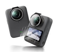 NEWZEROL Protezione in Vetro Ottico per Obiettivo + 2 Pellicole Protettive per Schermo Compatibili con DJI Osmo 360, [Nessun Impatto Sulla Qualità Dell'immagine] Resistente ai Graffi e Idrorepellente