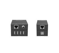 NexaCore 4-Port USB 2.0 Extender Kit Over Cat5e/Cat6/Cat7 Ethernet Cable, 50m Range, 480Mbps, Transmitter & Receiver