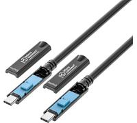 NexaCore Cavo USB-C a USB-C in Fibra Ottica 15 m, USB 3.2 Gen 2, 10 Gbps, Video 8K, Power Delivery 40 W, Bidirezionale, Nero