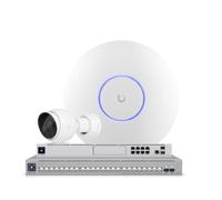 NexaCore Ubiquiti - Kit di rete Pro - UDM-Pro, Switch L3 24 porte PoE++ 400W, 4× U7-Pro WiFi 7 Tri-Bande, 2× Telecamere 2K G5 Bullet - Copertura WiFi aziendale e sicurezza essenziale