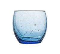NexaGeniX Bicchieri da acqua Bicchiere trasparente in vetro soffiato a bocca da 12 once, bicchieri in temperato a mano, lavabili in lavastoviglie e adatti al microonde Bicchieri per bevande(Blue)