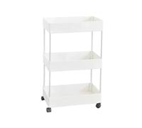NexaGeniX Carrello portaoggetti Carrello portaoggetti con rotelle Scaffale mobile ruote for l'organizzazione domestica(Piccolo)