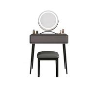 NexaGeniX Mobile trucco Toletta nera piccola Toeletta moderna semplice for testiera della camera da letto, adatta a piccoli spazi(Medium gray)