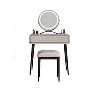 NexaGeniX Mobile trucco Toletta nera piccola Toeletta moderna semplice for testiera della camera da letto, adatta a piccoli spazi(Light gray)