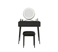 NexaGeniX Mobile trucco Toletta nera piccola Toeletta moderna semplice for testiera della camera da letto, adatta a piccoli spazi(Nero)