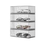 NexaGeniX Portaocchiali Espositore for Occhiali, armadietto for Il Posizionamento degli Occhiali da Sole, Scatola portaoggetti for Desktop, Scatola for Occhiali Trasparente Antipolvere(XL)