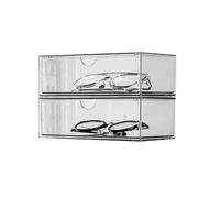 NexaGeniX Portaocchiali Espositore for Occhiali, armadietto for Il Posizionamento degli Occhiali da Sole, Scatola portaoggetti for Desktop, Scatola for Occhiali Trasparente Antipolvere(M)