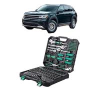 NEXANMDI Set di Attrezzi Meccanici da 213 Pezzi, bussole assortite generiche compatibili con Chiavi VW Atlas for Tutte Le Stagioni, Kit di Riparazione for Auto con Cassetta degli Attrezzi in plastica