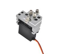 NexaPart Accessori RC Valvola idraulica CNC da 6 MPa 1/2/3 canali con ritorno dell'olio del servo standard MG995 da 10 kg in posizione centrale for escavatore RC 1:14 1/12(1CH Valve)