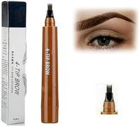 Nexavale Eyebrow，4 Tipped Precise Brow Pen,Magic Eyebrow Enhancing Pen,Magical Precise Waterproof Brow Pen,Micro Fork Tip Precise Brow Pen (Light Brown)