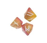 NEXAVKPR 3 dadi mistici con rune acriliche, viola e oro | Costruzione acrilica durevole, dadi per tavola di divinazione, accessori da gioco da tavolo per astrologia