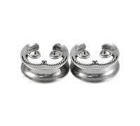 NEXAVKPR Gioielli per il corpo a tema punk, doppia svasata | Tappi per le orecchie a forma di U per diverse occasioni, gioielli eleganti per piercing al corpo per donne e uomini