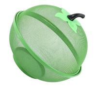 NEXAVKPR Portafrutta con coperchio con manico e rete ventilata | Ciotola e coperchio in rete coordinata, contenitore arioso per prodotti e pane, espositore decorativo per tavoli e credenze