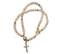 NEXAVKPR Rosario con ciondolo a forma di croci, per comunione, con ciondolo a forma di croci, per preghiera, rosario, One Size, come descritto, come descritto